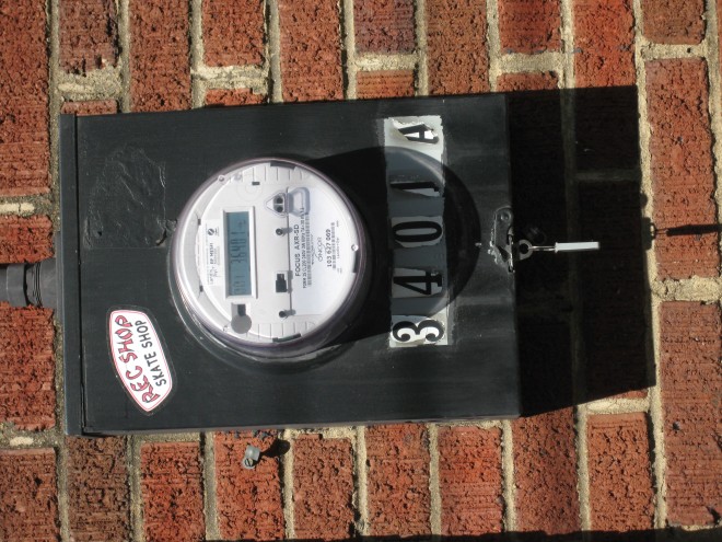 red brick electric meter box reference - Grunge Texture For Me