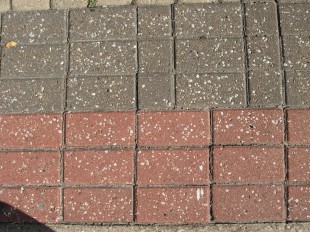 red grey brick sidewalk